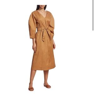 Sea New York Gabriette Waist Tie Midi Dress Size 2